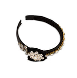 Black hairband headpiece for wedding and occassion wear