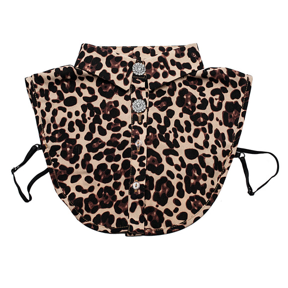 Leopard print ladies collar bib