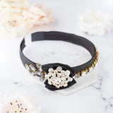 Black hairband headpiece for wedding and occassion wear