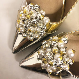 Silver Cluster Shoe Clips